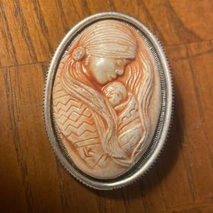 Beautiful Carolyn pollock sterling Silver Necklace pendent brooch. Native